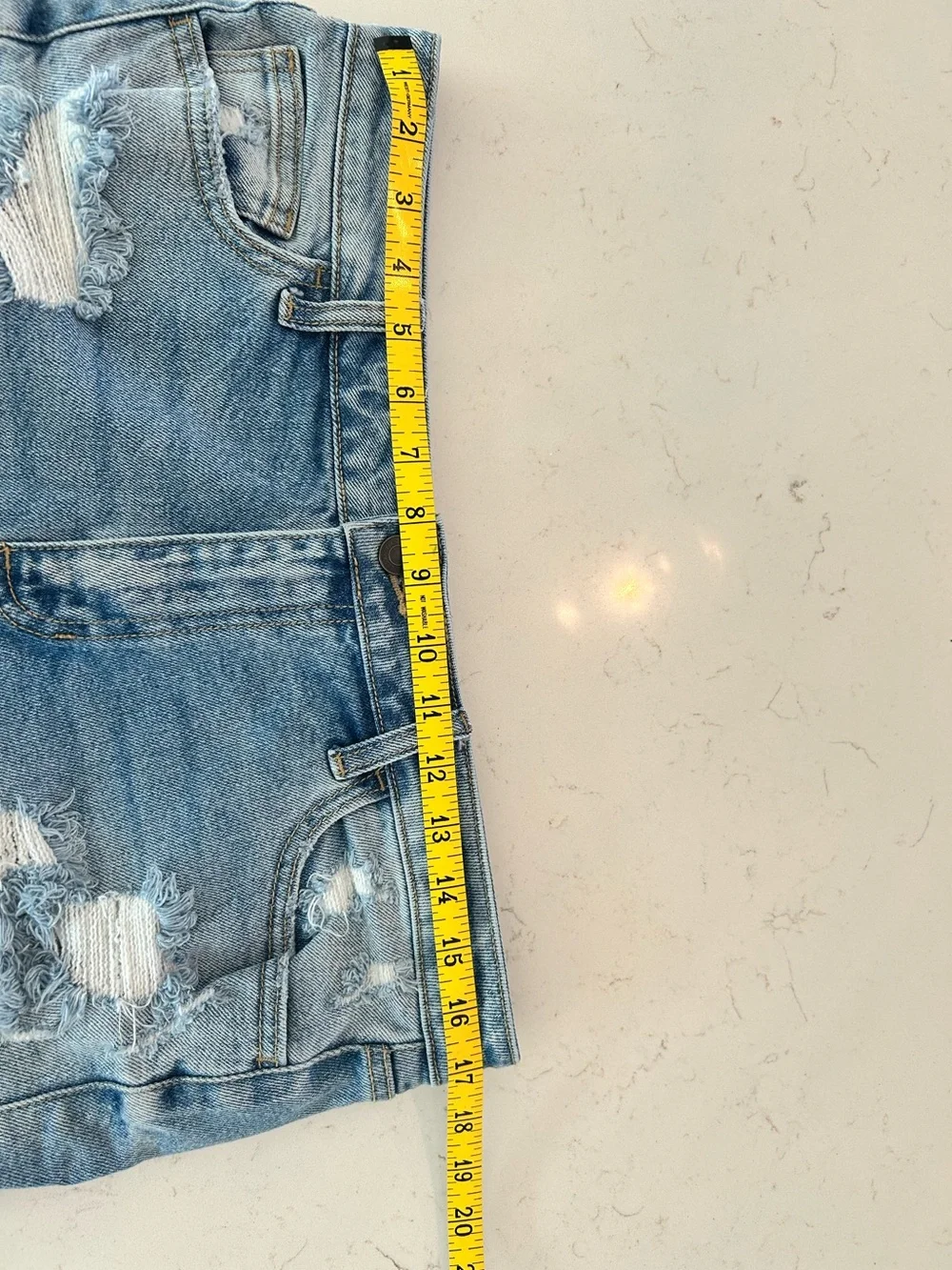 Distressed denim Cello frayed jean shorts